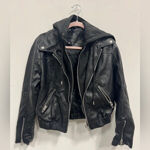 Blank NYC Black vegan Leather Jacket